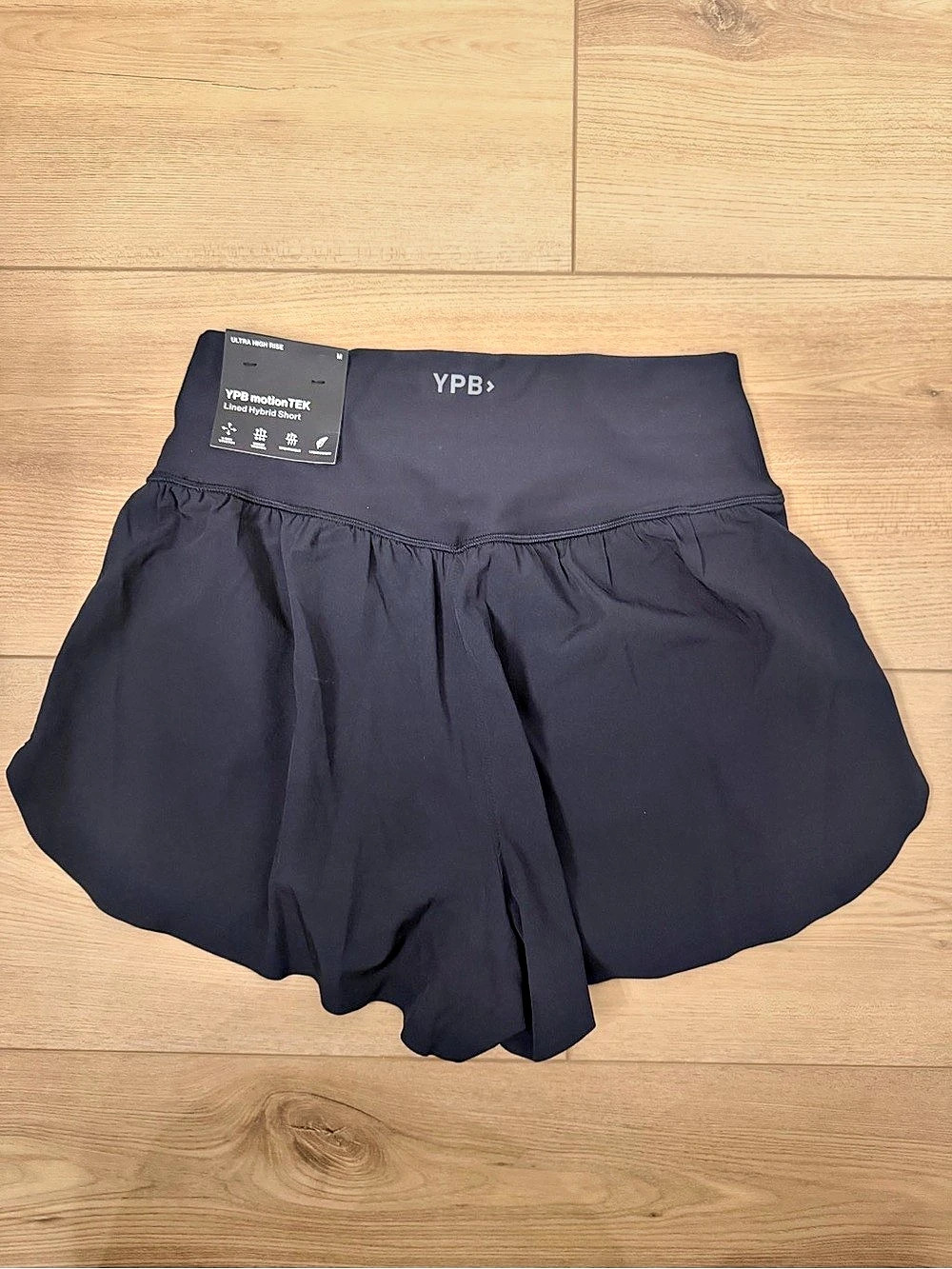 YPB motionTEK Lined Hybrid Shorts Athletic Shorts in Black Size Medium NWT